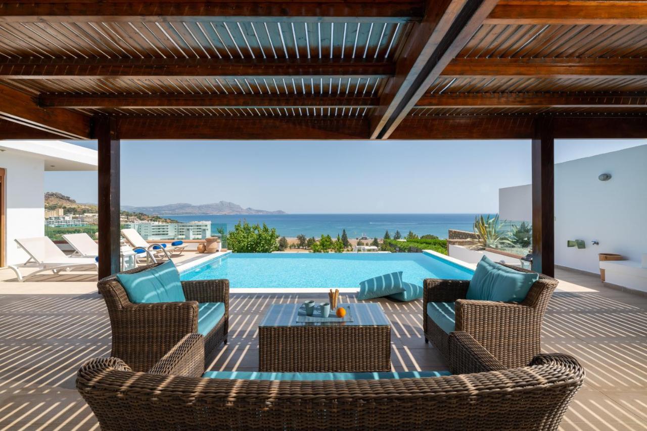 Villa Milena With Private Pool, Vlicha Beach Lindos Exterior photo